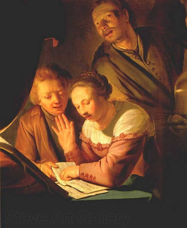GREBBER, Pieter de Musical Trio dfh Spain oil painting art